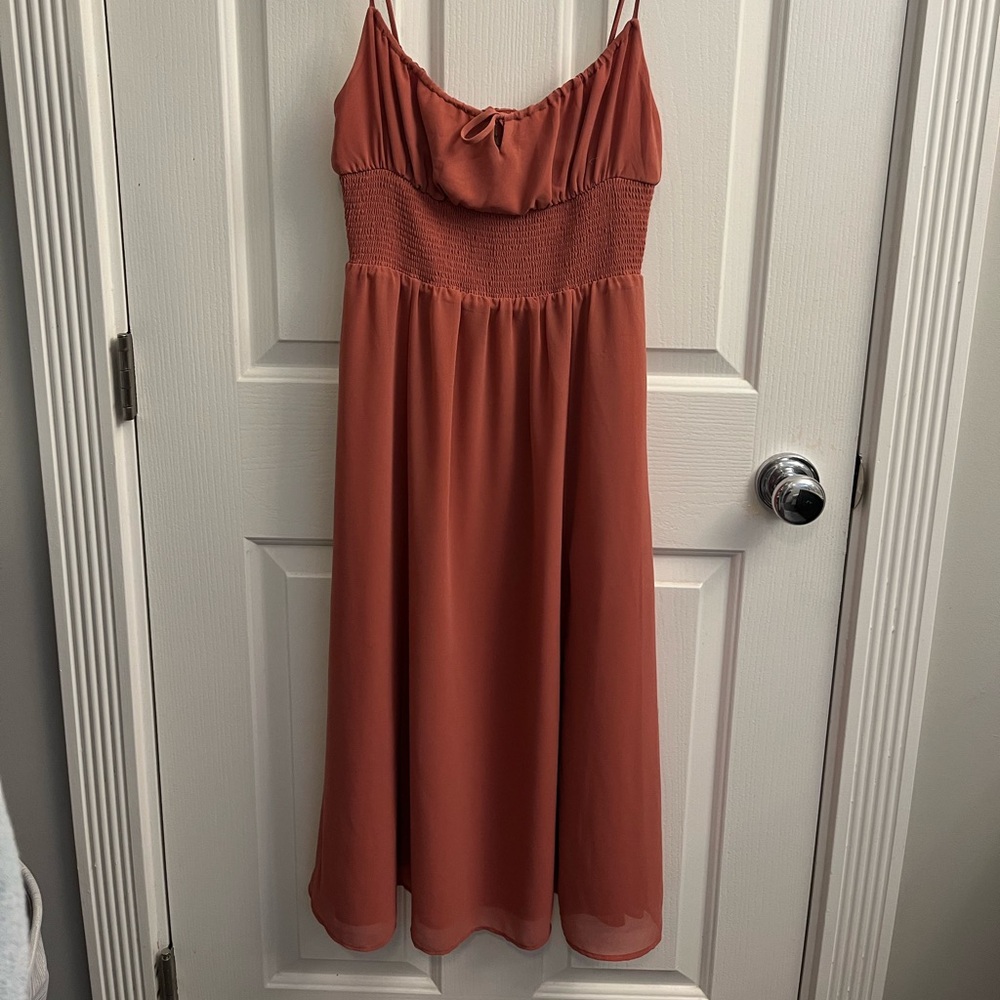 Wilfred Genoa Ruched Midi Sundress